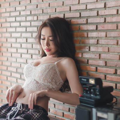 Thipsuda Jitaree Black and White Lingerie - 25