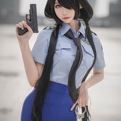 Momoko葵葵 - Tokisaki Kurumi Police Uniform 13